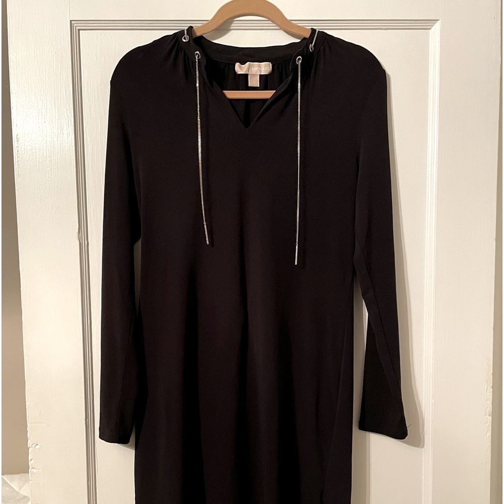 Michael Kors black chain collar dress